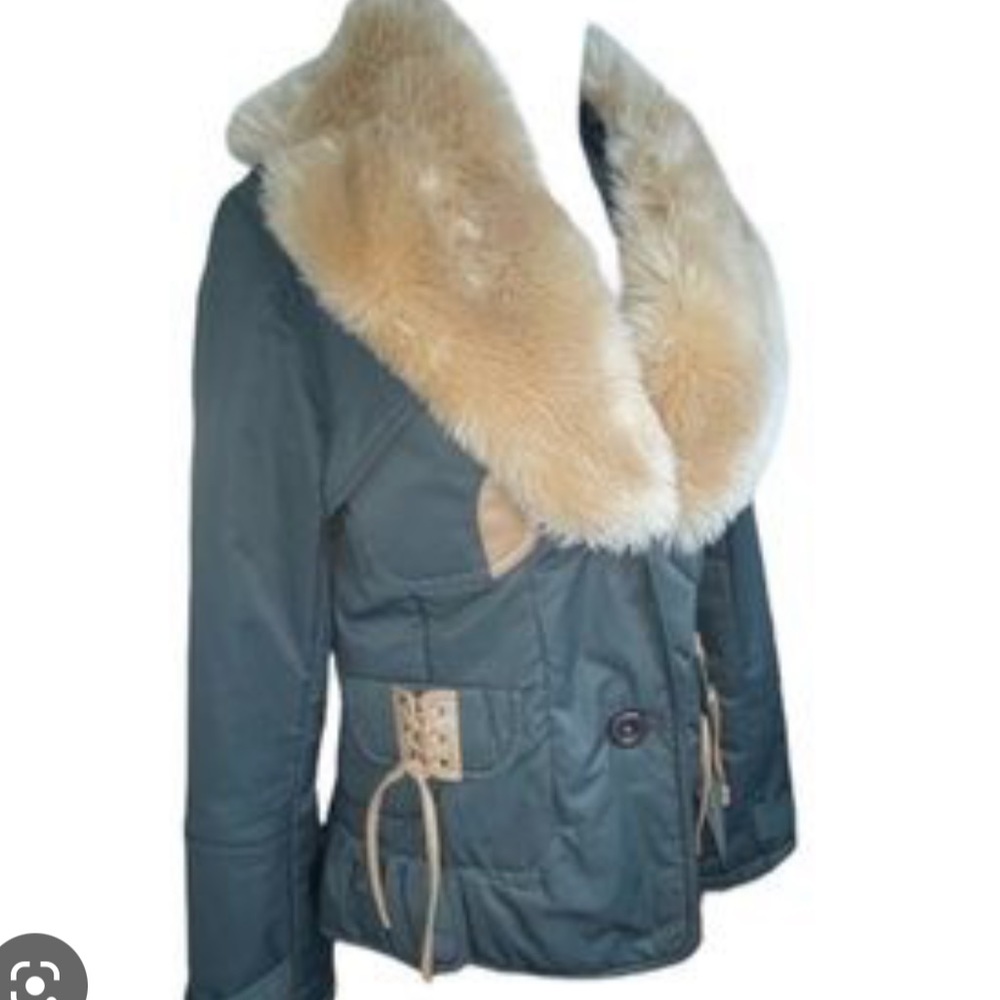 Regent Park Jacket Faux Fur Collar & Cuffs Size L